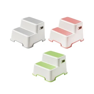 Toddler Two Step Stool Lightweight Multipurpose Anti Tipping for Bathroom - Picture 1 of 22