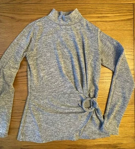 Dorothy Perkins Langarm High Neck Longline Top grau meliert 6 - Bild 1 von 3