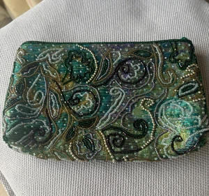 Abendtasche, Perlenstickerei - Bild 1 von 2