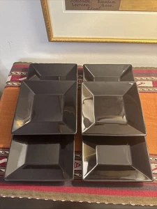 Waechtersbach Spain Plate Black 7" Square Angled European Set Of 6 Plates - Picture 1 of 13