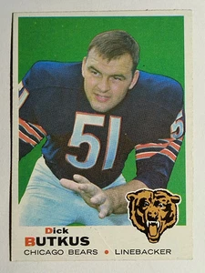 1969 Topps #139 Dick Butkus (en muy buen estado) - Imagen 1 de 2