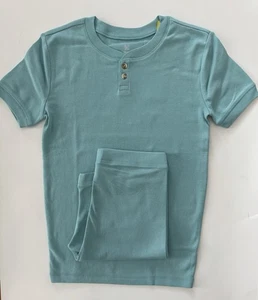 Gap Organically Grown Cotton Henley Pajama Shorts Set Boys Size 12 Short Sleeve - Picture 1 of 3