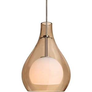 Besa Lighting 1JT-ELLE11CG-LED-BR Elle 1 Light Bronze Pendant Ceiling Light - Picture 1 of 2