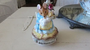 Vintage 1986 Babys First Christmas Beatrix Potter Hunca Munca Musik dreht sich - Bild 1 von 6