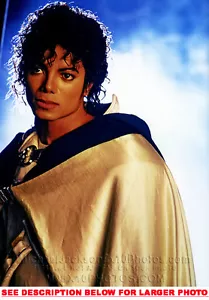 MICHAEL JACKSON CAPTAIN EO CAPE (1) RARE 8x10 PHOTO - Picture 1 of 1