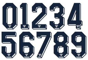Hummel Filz 1980er 90er Jahre Fußball Shirt Fußball Zahlen Wärmedruck Fußball Top - Bild 1 von 1