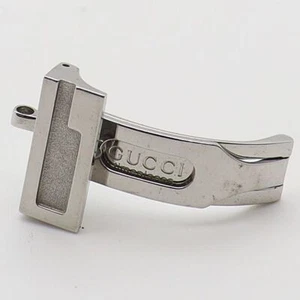 Gucci Genuine Clasp D Buckle Men's Watch Band Bracelet Parts Silver 17mm - Picture 1 of 3