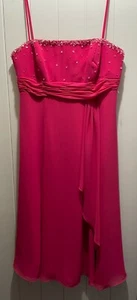 Kelsey Rose Pink Jewelled Dress Wedding Prom Cocktail Ballgown Size 16 - Picture 1 of 8