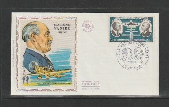 France 1971 SG1890 SilkFDC (Orleans)Pioneer Aviators-Daurat & Vanier-Douglas DC4 - Image 1 of 1