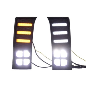 For Toyota Tundra 2022-2023 White LED 4-Eye Daytime Running Lamps Turn Signal - Picture 1 of 13