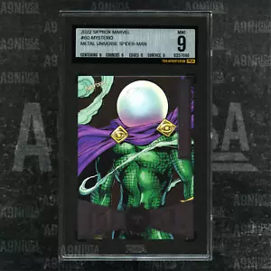 2022 Skybox Marvel Metal Universe Spider-Man #60 Mysterio bewertet PSGA 9 neuwertig - Bild 1 von 3