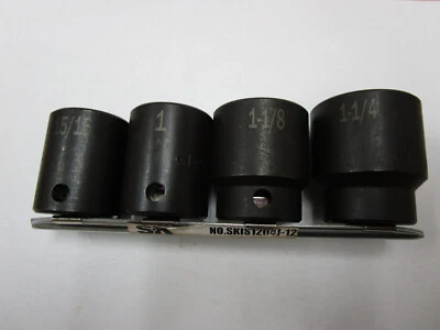 4-Pc SK IS1204J,  1/2" drive, 12 Point, SAE Impact Socket Set (15/16-1-1/4) USA! - Image 1 of 4