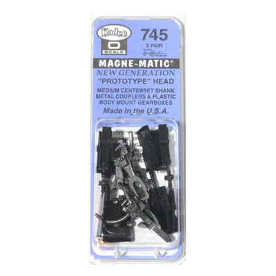 Acopladores metálicos centrales medianos Kadee #745 tipo E con cajas de cambios de plástico escala O Foto 1 de 4