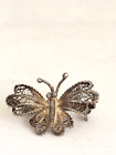 Vintage  Butterfly Silver Filigree Mark 800  Early 1900s Brooch Pin  4914