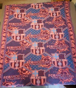 FC Barcelona Futbol Soccer Club Throw 87 X 66 Inches Quilt Factory The Sleeper - Picture 1 of 7