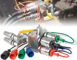 Manual Hydraulic Multiplier SCV Splitter/Diverter Valve w/Couplers Ag Fittings - Picture 1 of 12
