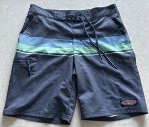 Vineyard Vines Performance Striped Swim Board Shorts Men's Size 30 Blue - Picture 1 of 9