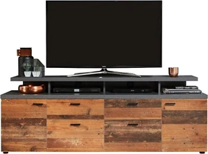 Lowboard Fernsehschrank Fernsehtisch - Wohnzimmer - Old Wood Matera grau 180 cm - Bild 1 von 2