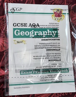 New GCSE AQA Geography Exam Practice Workbook with Answer Key Stage 4 Cgp 2023 - Image 1 of 2