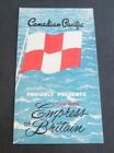 Ancien navire à vapeur vintage 1956 Canadien Pacifique - EMPRESS OF BRITAIN - Brochure