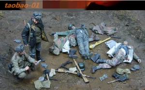 1/35 figurines résine kit modèle soldats soviétiques et cadavre de soldats allemands 5 hommes - Photo 1 sur 2