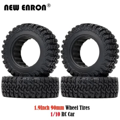 1/10 1.9" Rubber Rock Crawler Wheel Tires 90mm for RC TRX4 90046 47 MST D90 D110 - Image 1 of 4