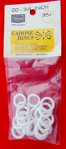 ANELLI CABONE SEARS ~20/Pkg ~ ANELLI IN PLASTICA 3/4" ~ MOLTI USI ~ CONFEZIONE NUOVA DI ZECCA - Foto 1 di 3