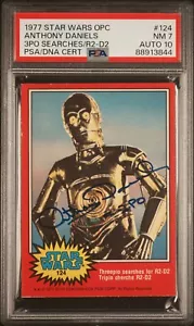 1977 OPC Star Wars #124 C3PO Anthony Daniels Signed PSA 7 / 10 Auto--Only Signed - Picture 1 of 3