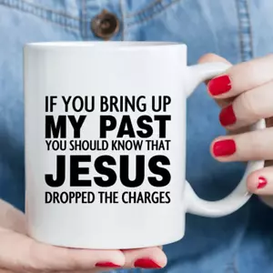 Taza de café divertida de 11 oz, fe, Cristo, taza "Jesús te bendiga", taza de cerámica - Imagen 1 de 6