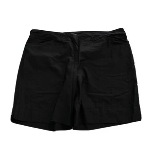 Hilary Radley Bermuda 9" inseam Shorts Rayon/Nylon Womens shorts 3X Black Return - Picture 1 of 12