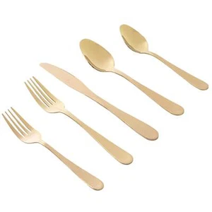 Gibson Home Stravidia 20 Piece Flatware set in Gold Stainless Steel - Picture 1 of 1