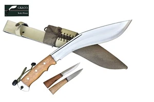 11" Afghan Official Issued Genuine Gurkha Kukri Knives Brown Case GK&CO In Nepal - Picture 1 of 9
