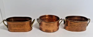 3 small brass baskets with handles vintage - Picture 1 of 6