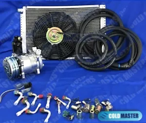 Universal Air Conditioning kit 12V14x20 REG SIZE CARS/TRUCKS WITH NO EVAPORATOR - Bild 1 von 12