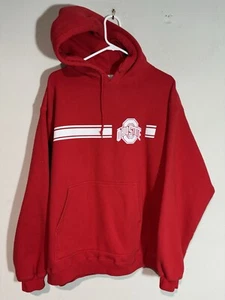 VTG Reebok Ohio State Buckeyes Hoodie Adult Large Red Sweatshirt - Picture 1 of 6