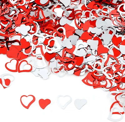 Confeti Corazón, Día de San Valentín Corazón Mesa Confeti Lámina Metálica Lentejuelas Confe Foto 1 de 4