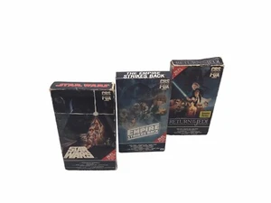Star Wars Original Trilogy CBS FOX Red Label Empire Jedi - VHS Video Tape Lot - Picture 1 of 4