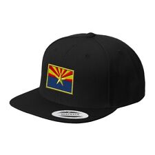 Arizona State Flag Embroidered Flat Visor Snapback Hat