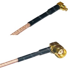 RG316 MC CARD MALE ANGLE to RP-SMA MALE ANGLE RF Cable Rapid-SHIP LOT