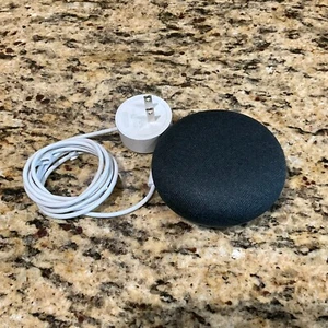 Google Home Mini 1st Gen Model H0A Grey & Orange w/ Power Cord Google Assistant - Picture 1 of 6