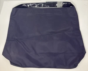 Navy Blue Vinyl Tote Bag Large Travel Storage Bag Durable - Picture 1 of 4