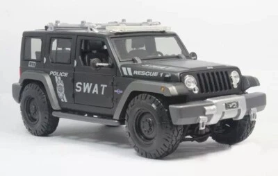 1:18 Scale JEEP Rescue Concept SWAT Police Diecast Model Black SUV Car - NEW  - Image 1 of 4