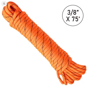 Boxer 77031 3/8" x 75' Orange Diamant geflochtenes Polypropylen LKW Seil 750 Pfund - Bild 1 von 1