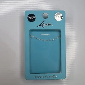 NEW LOVISA ITALY 925 Sterling Silver Petite Chain Necklace 18” - Picture 1 of 6