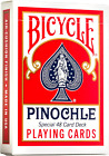 Bicycle Pinochle Playing Cards, Standard Index, 1 Deck Red, Blue 