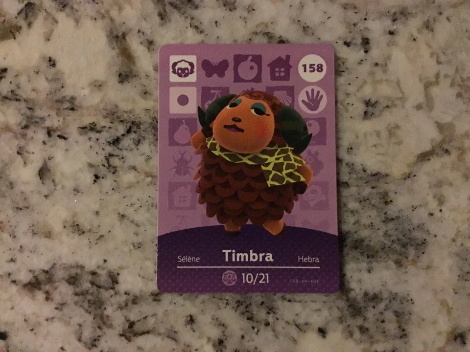 TIMBRA 158 Animal Crossing Amiibo Authentic Nintendo Mint Card From Series 2