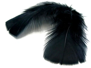 1 Pack - Black Turkey T-Base Plumage Feathers 0.50 Oz. Fly Tying Suncatcher - Picture 1 of 6