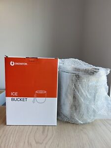SNOWFOX Premium Vacuum Insulated Stainless Steel Ice Bucket - Lid&Tongs - Marble