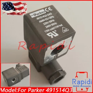 New For Parker 491514Q3 D4G Solenoid Valve Coil AMIN 220V 50HZ 240 60HZ 13W - Picture 1 of 7