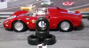 PAUL GAGE URETHANE SLOT CAR TIRES 2pr PGT-21094XXD fit CARRERA Ferrari 365 P2 - Picture 1 of 1